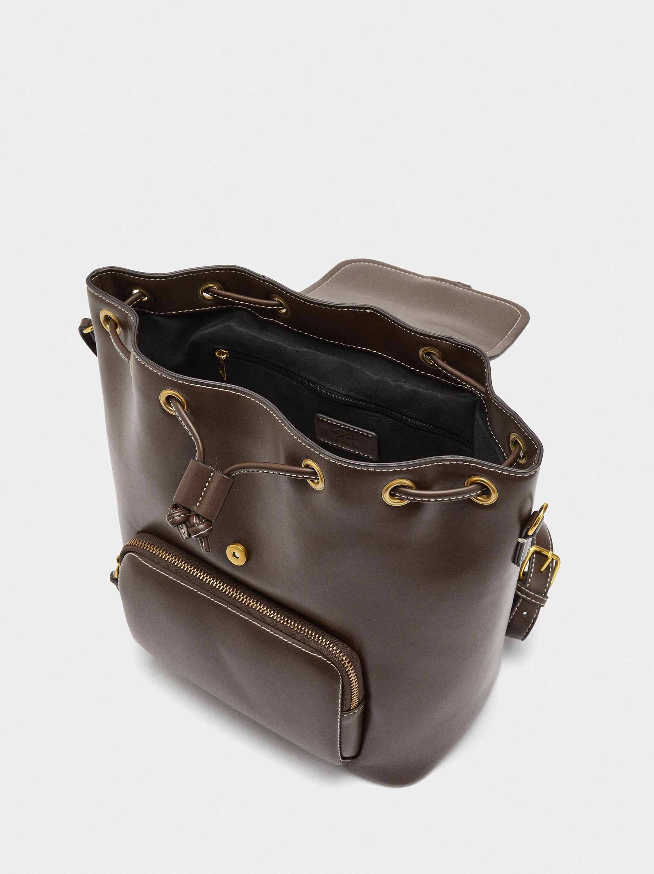 Backpack with crossbody bag strap image number 5.0