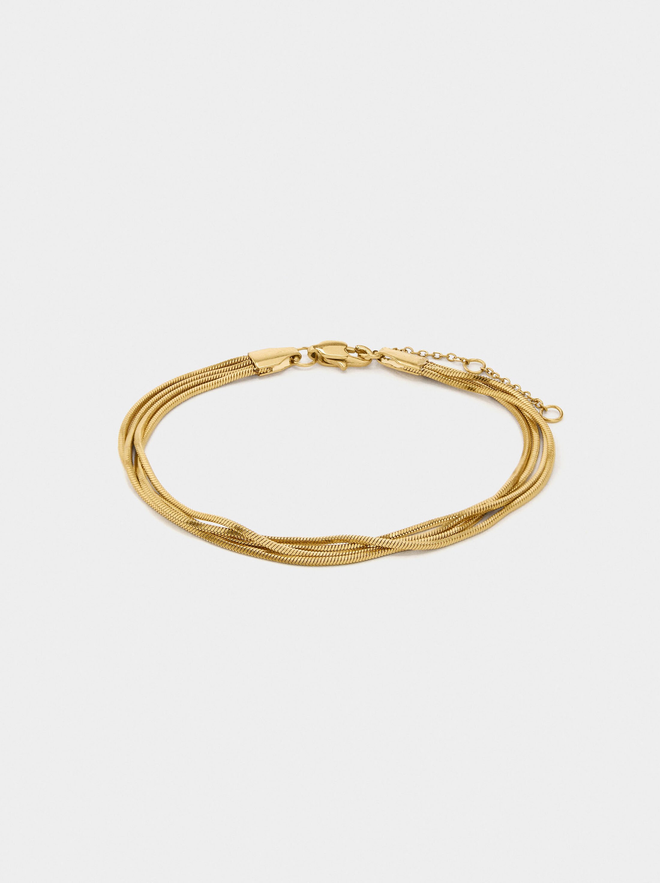 Pulseira múltipla corrente de cobra - aço inoxidável image number 0.0