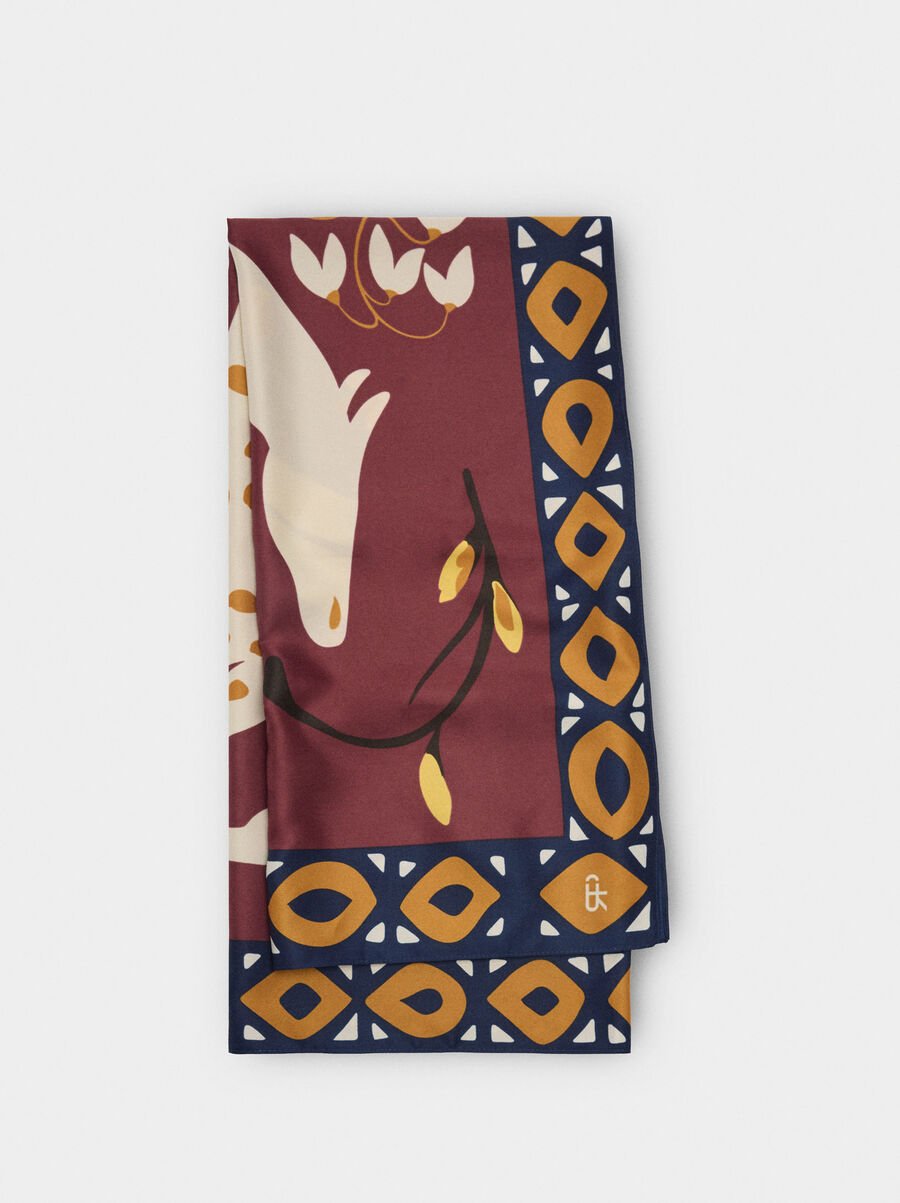 Square printed scarf