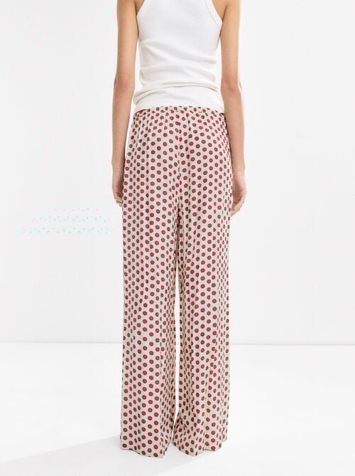 Pantalón contraste estampado