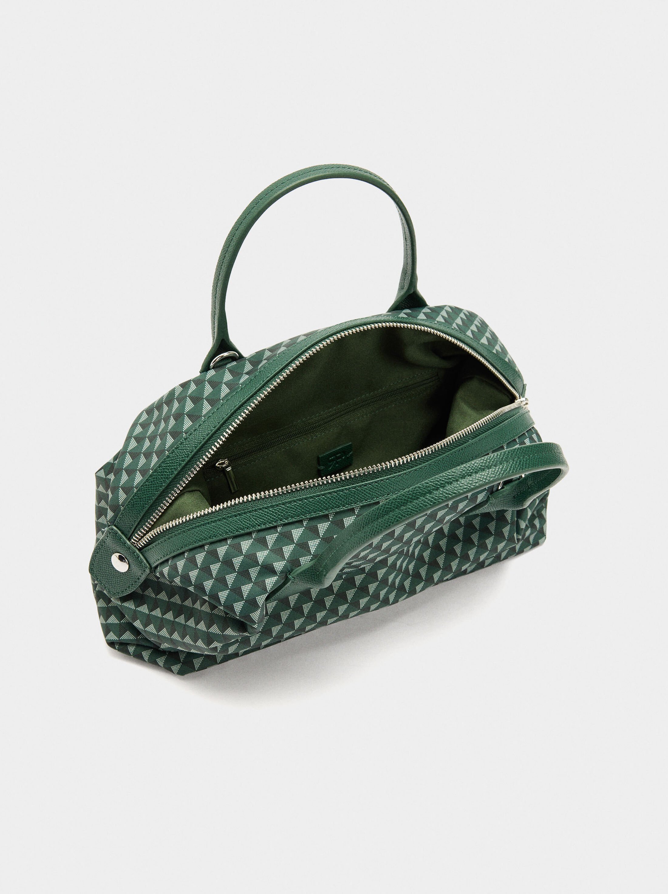 Printed nylon tote bag image number 5.0