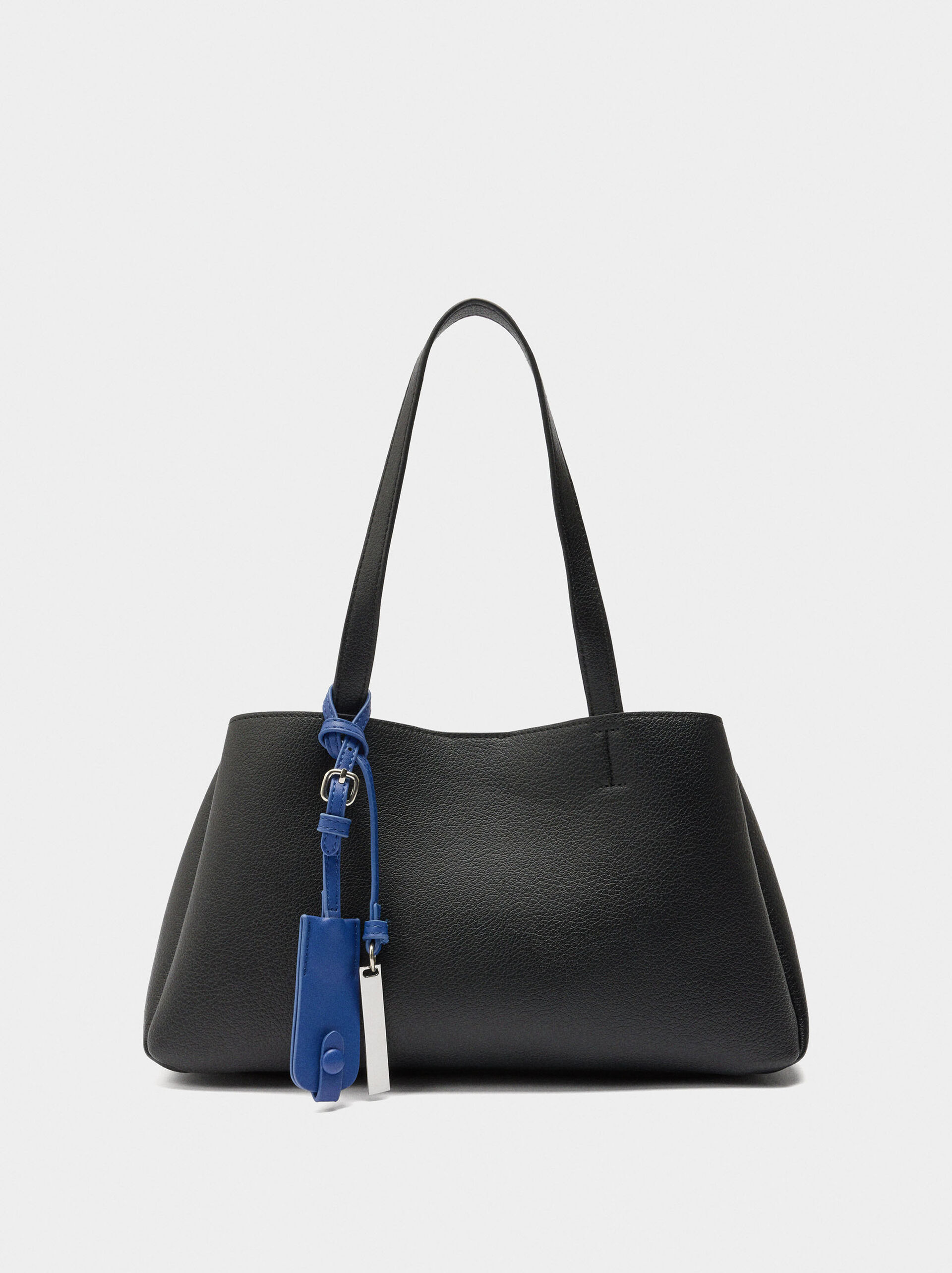 Sac cabas lisse avec pendentif image number 0.0