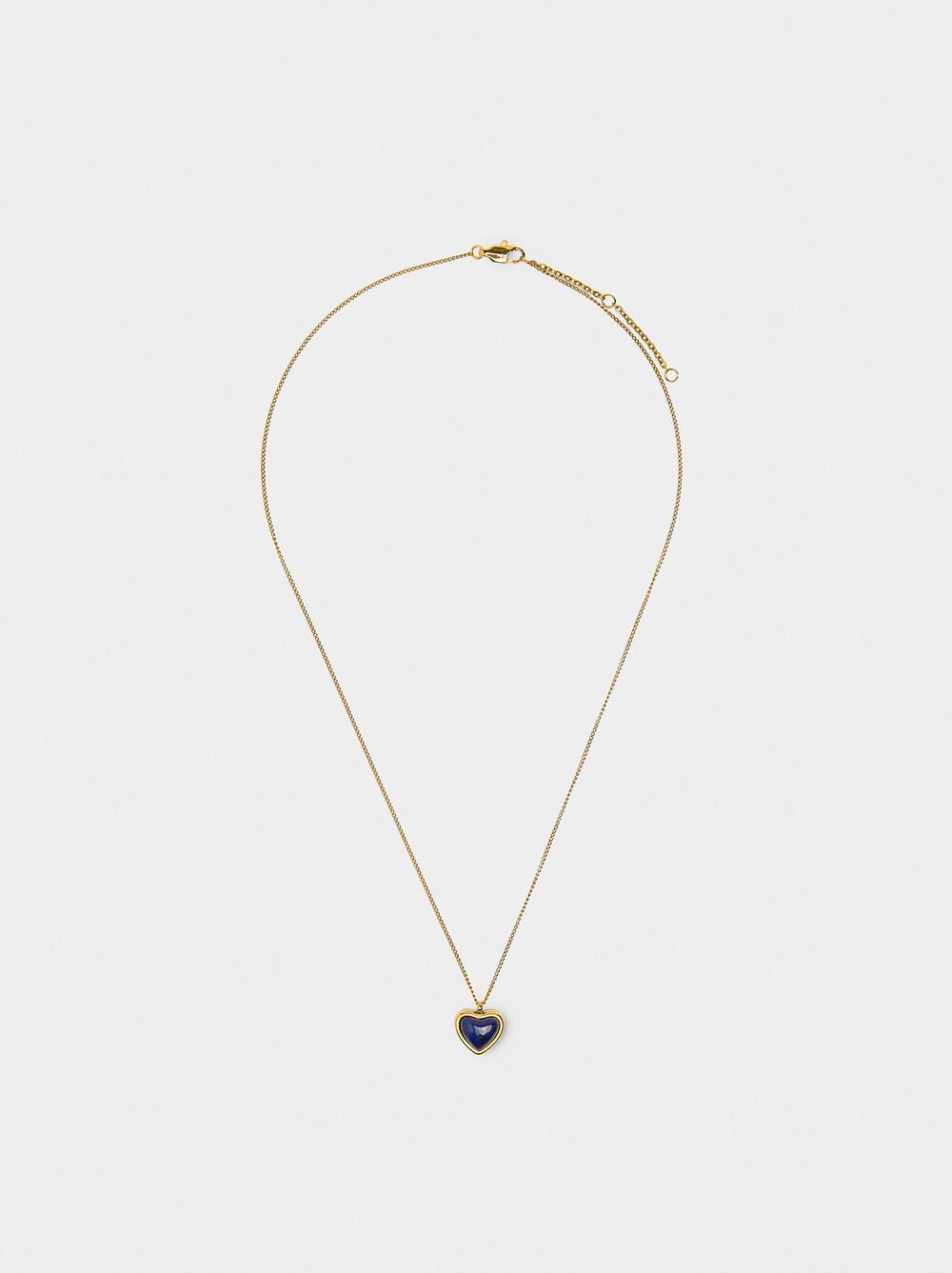 Necklace with heart pendant - stainless steel