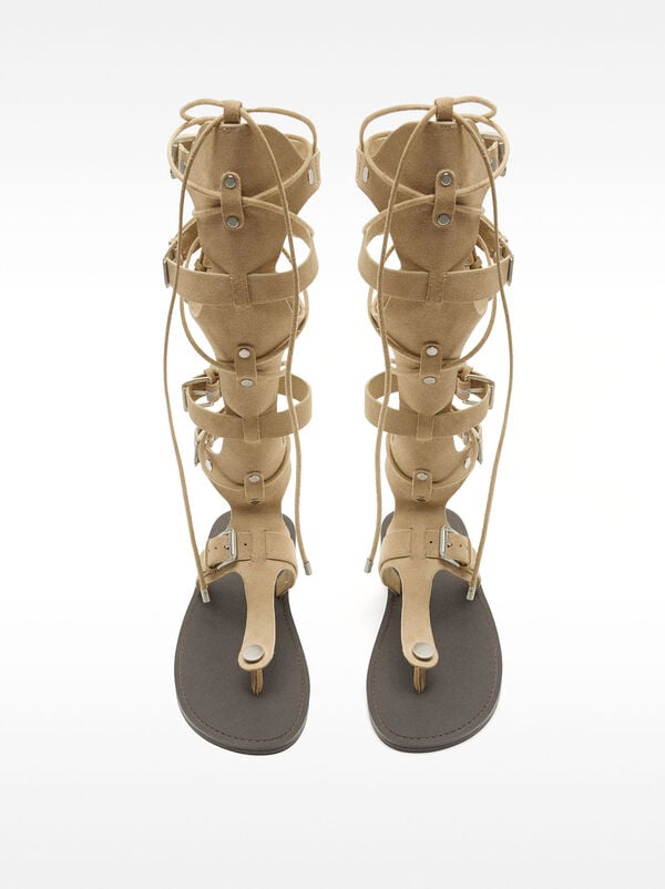 Leather gladiator sandals