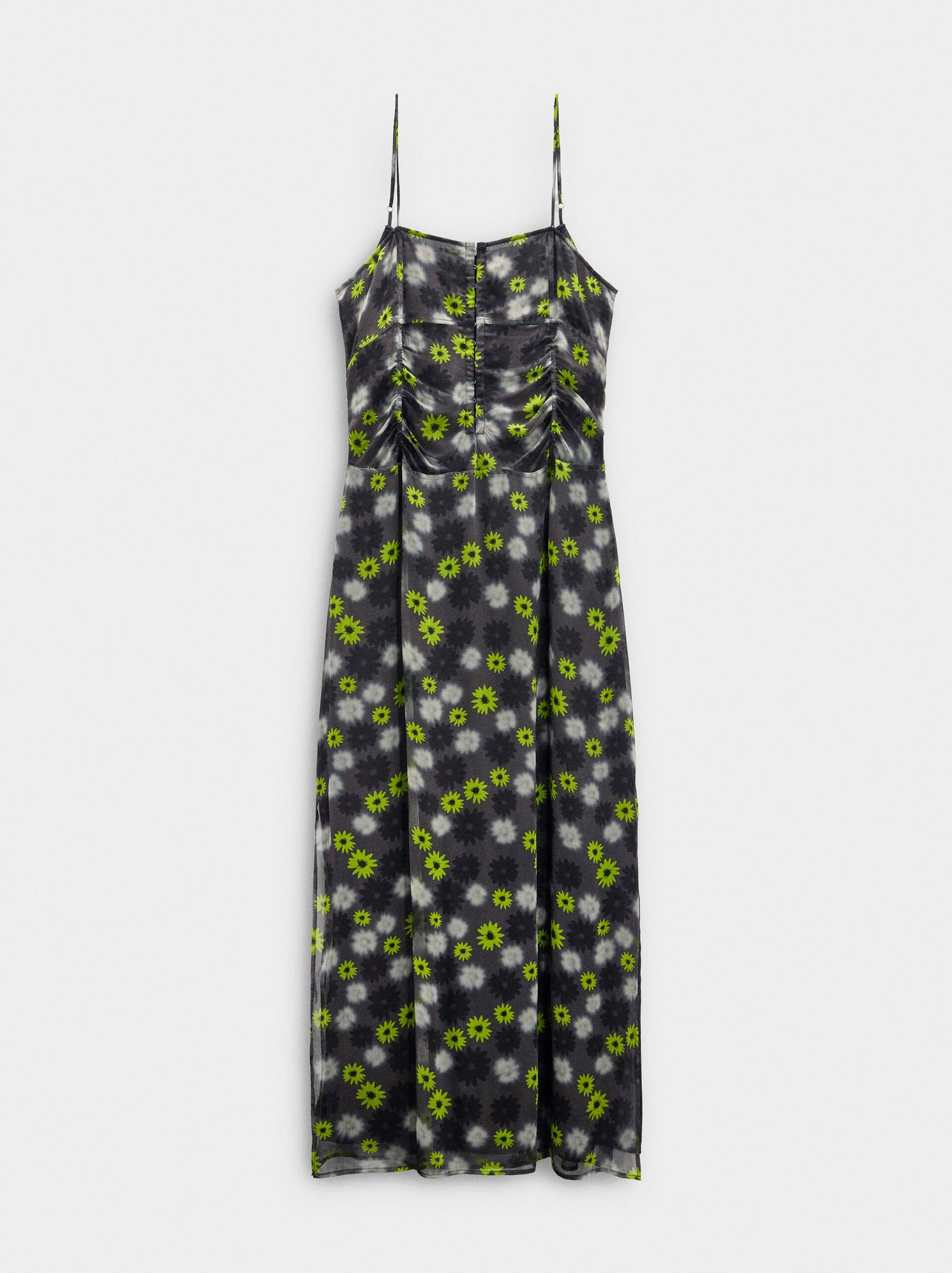 Langes, floral bedrucktes Kleid image number 5.0