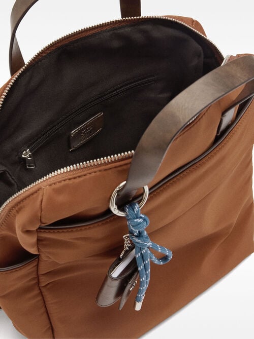 Nylon backpack with pendant