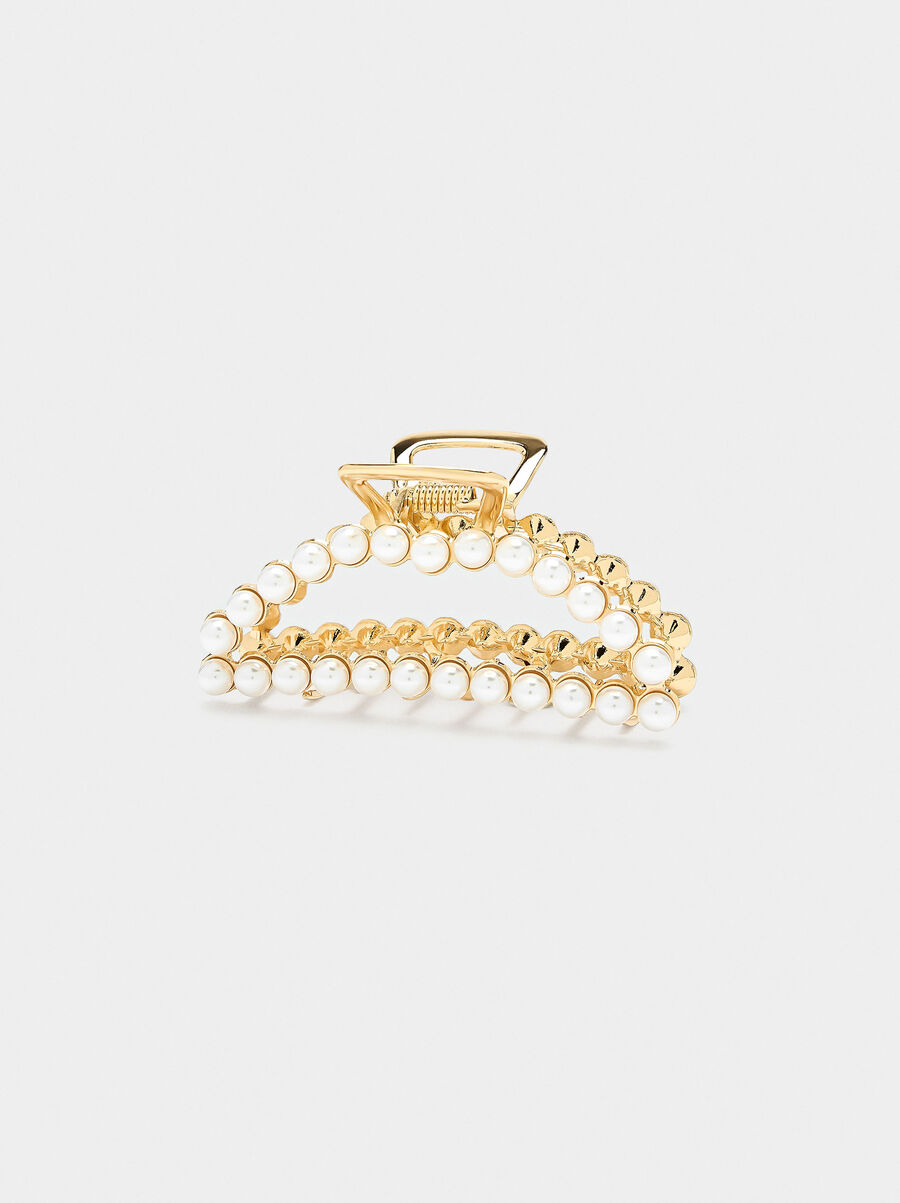 Pinza de pelo con perlas