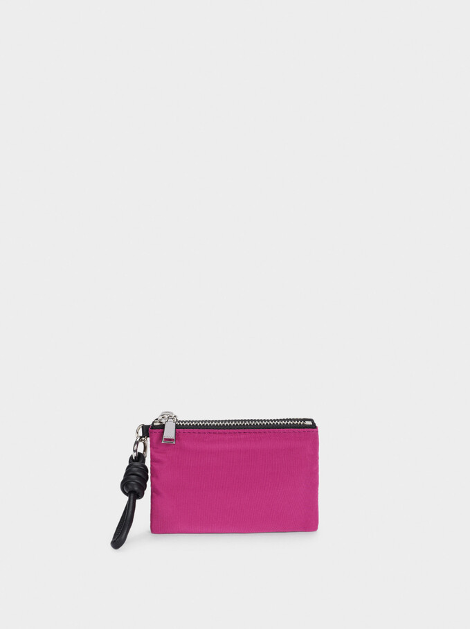 Small Nylon Wallet, Pink, hi-res