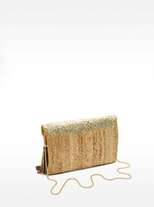 Metalized jute party bag