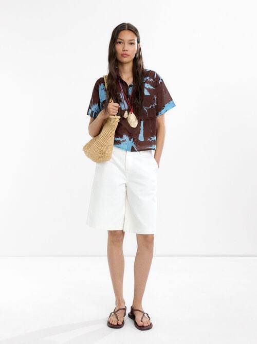 Camisa estampada 100% algodón