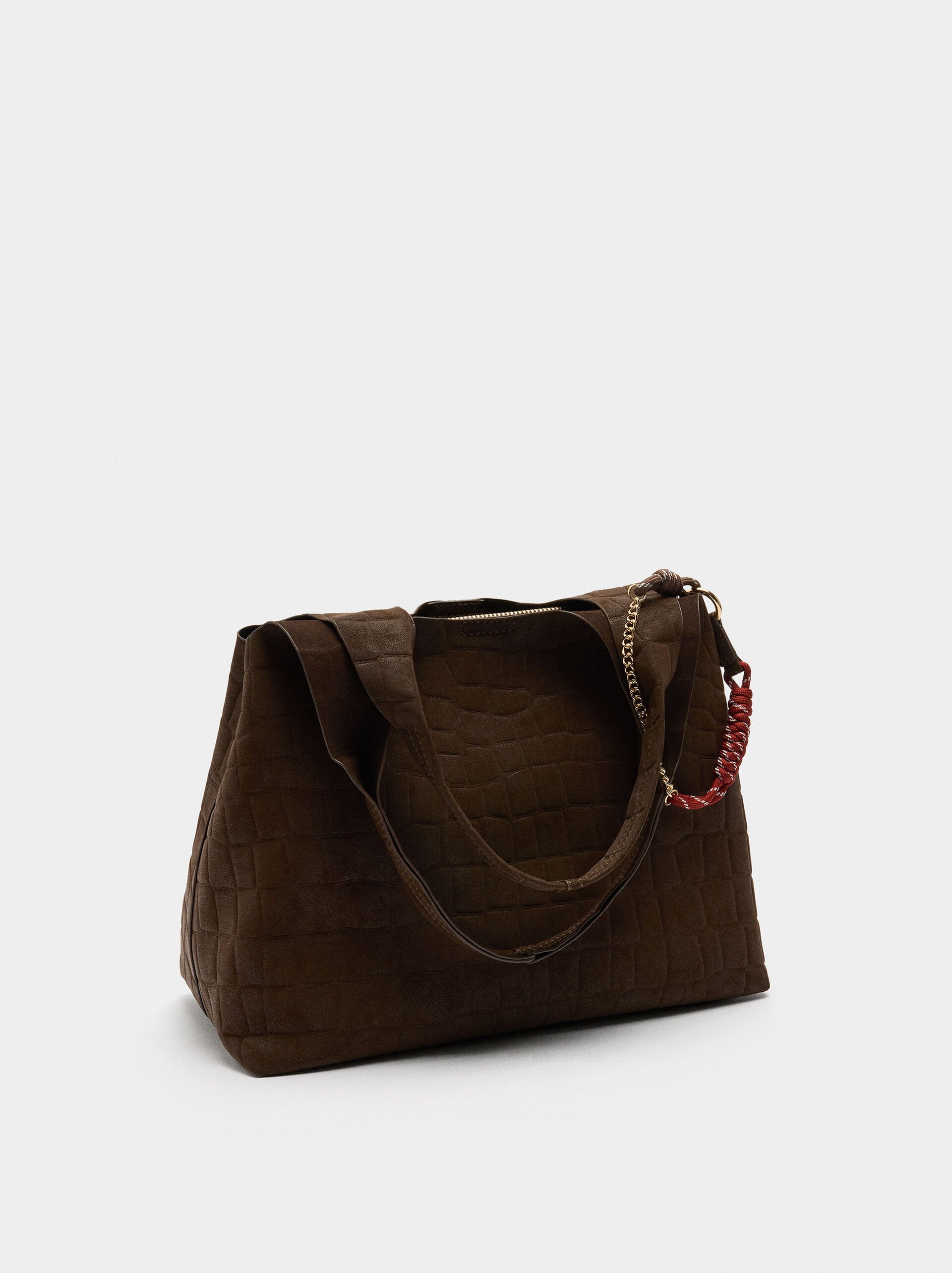 Shopper bag with animal embossing image number 3.0