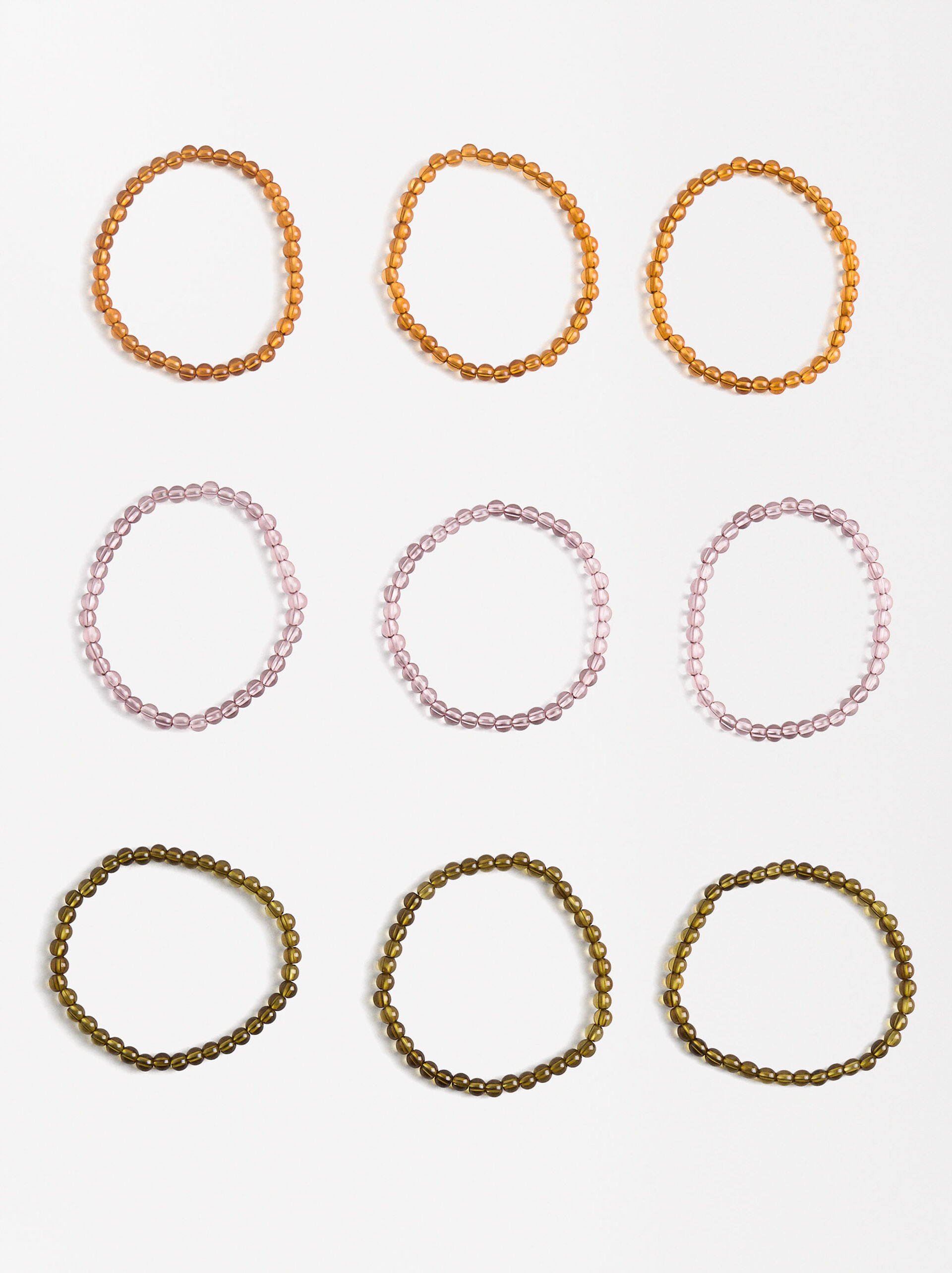 Transparent elastic bracelet set image number 2.0