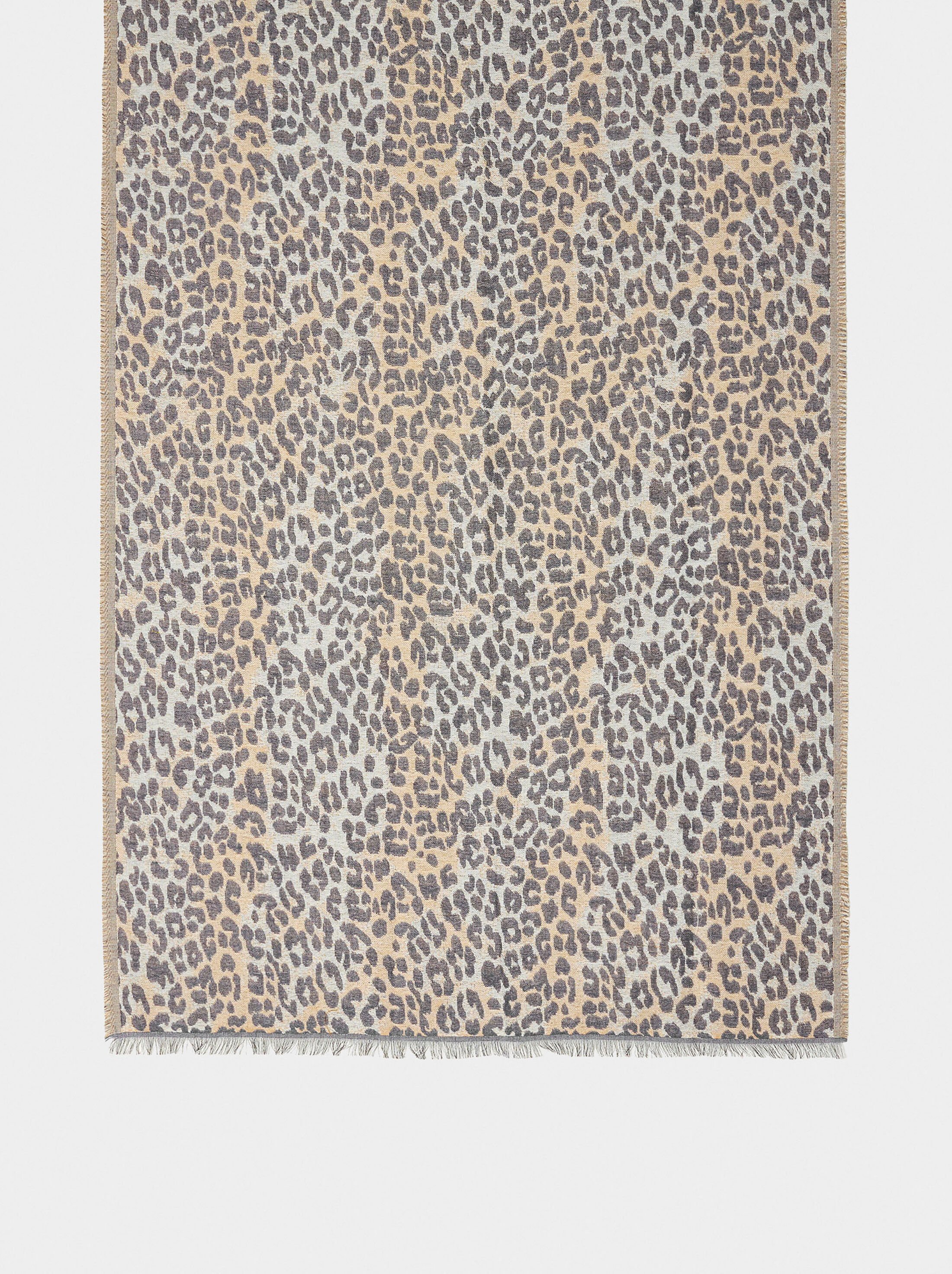 Scarf with animal printed image number 3.0