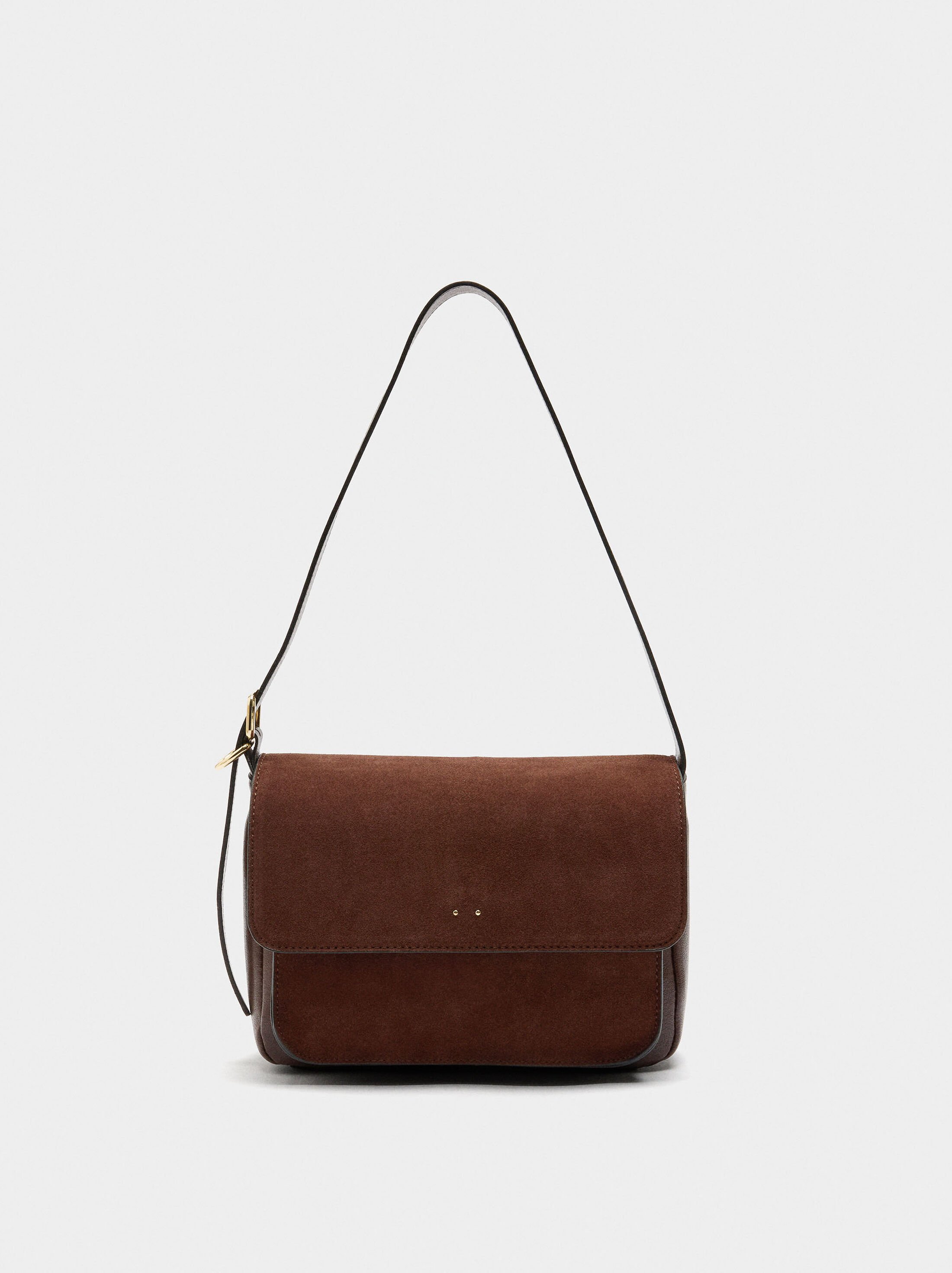 Crossbody bag with leather details image number 0.0