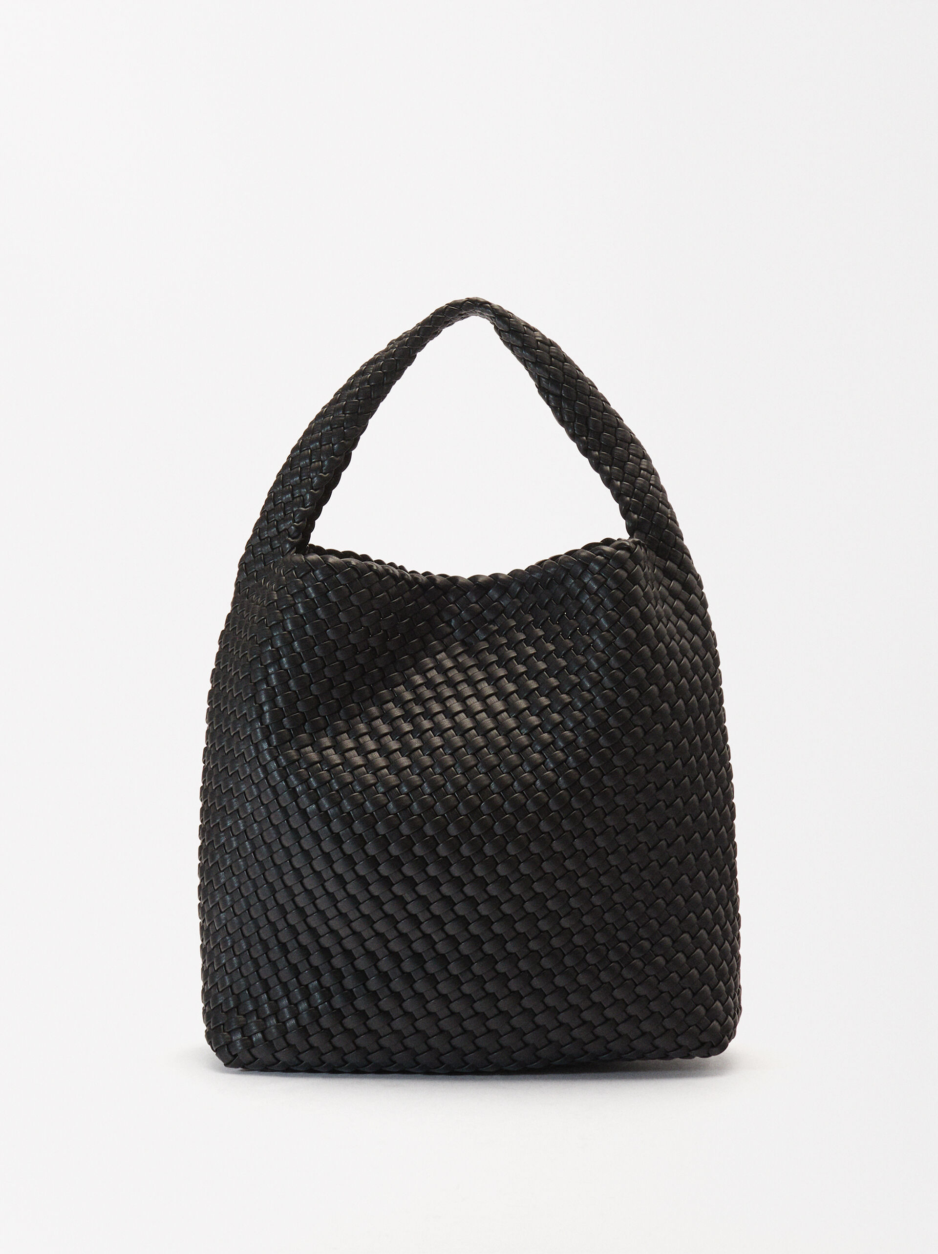 Interlaced Shoulder Bag Black | Parfois