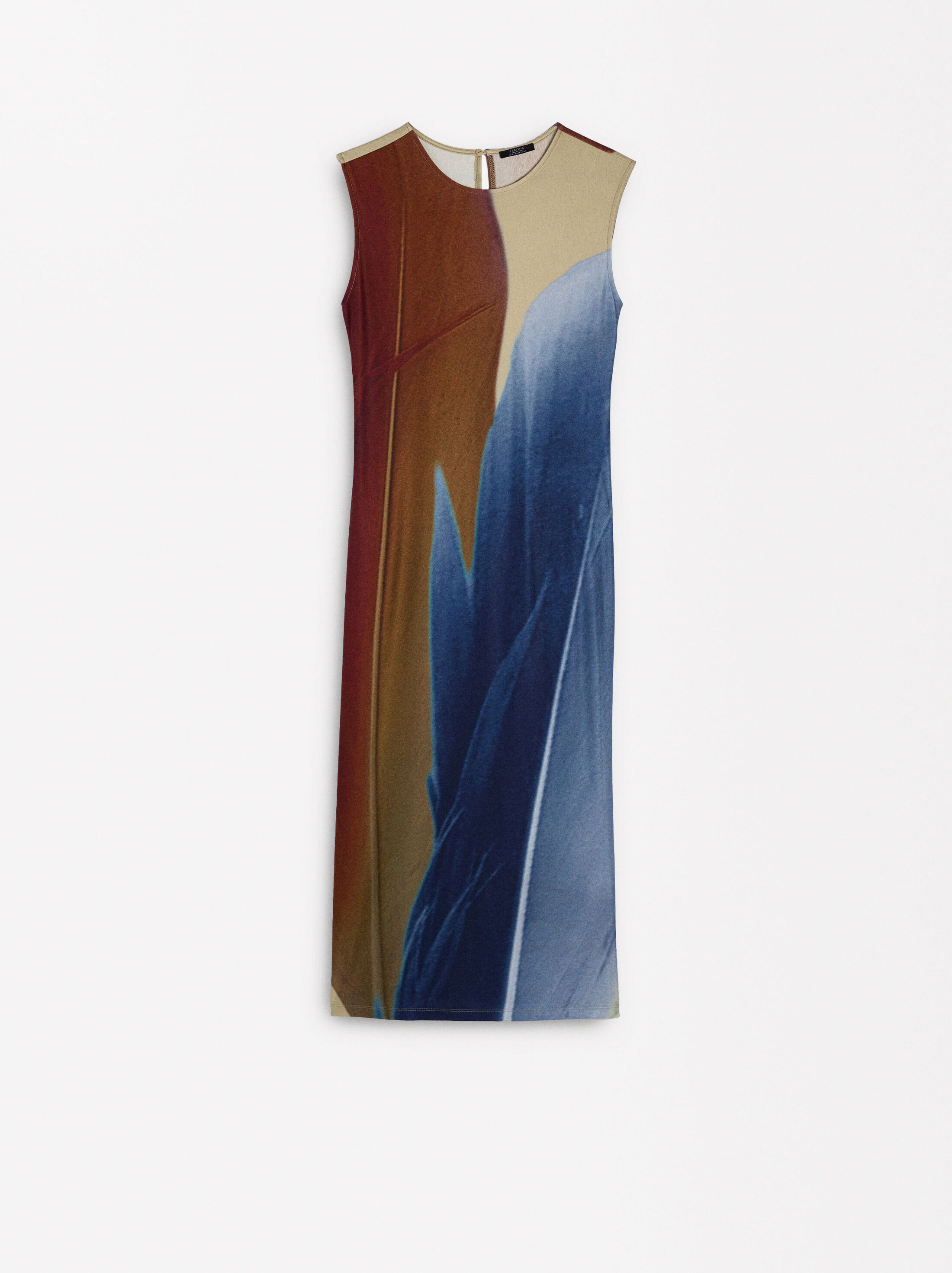 Vestit estampat amb detall lateral image number 4.0