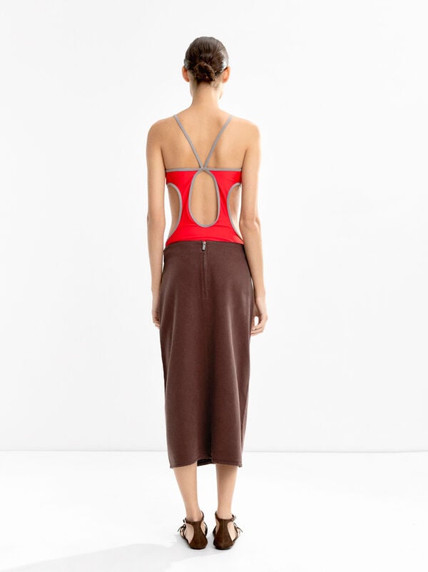 Cotton wrap skirt