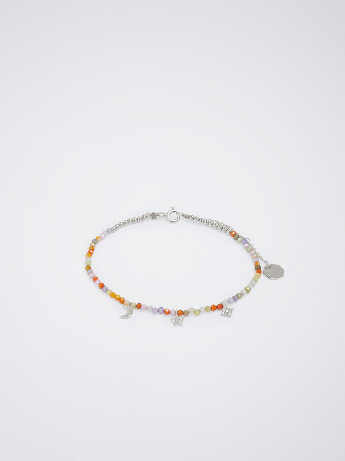 925 Sterling Silver Bracelet With Semiprecious Stone, Multicolor, hi-res