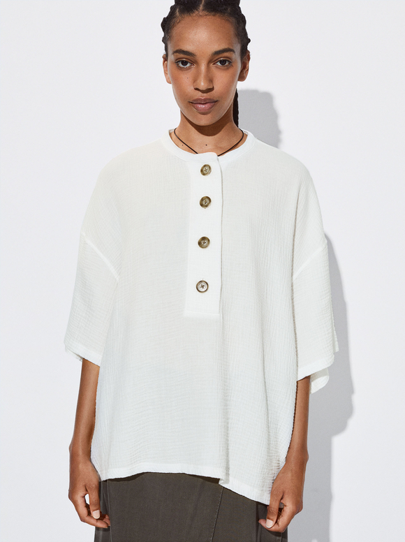 Chemise Structurée, Écru, hi-res