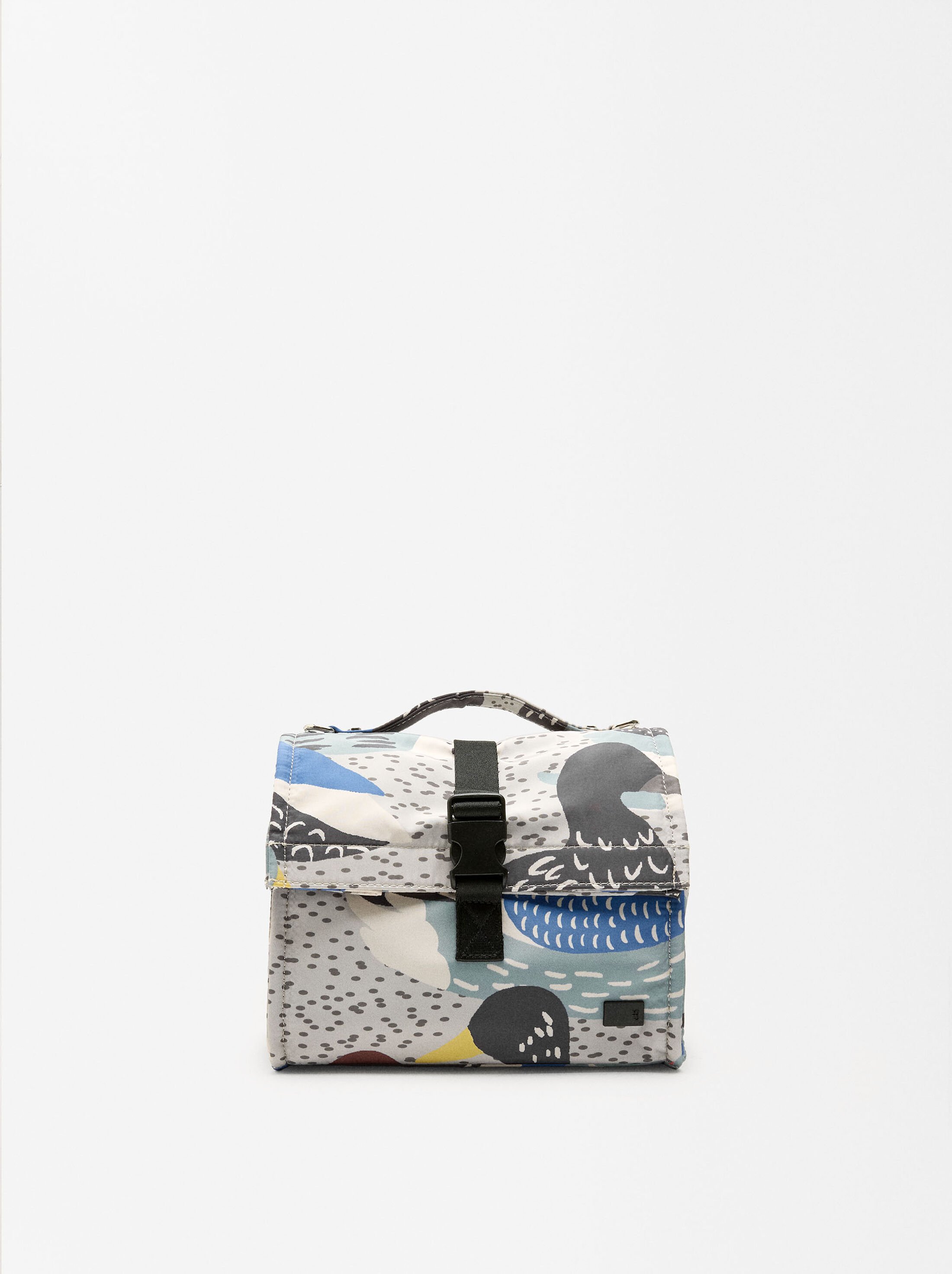 Printed nylon lunch bag image number 0.0