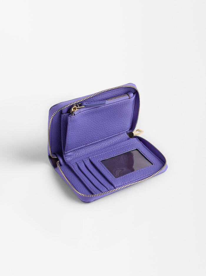 Wallet with texture and zipper S
