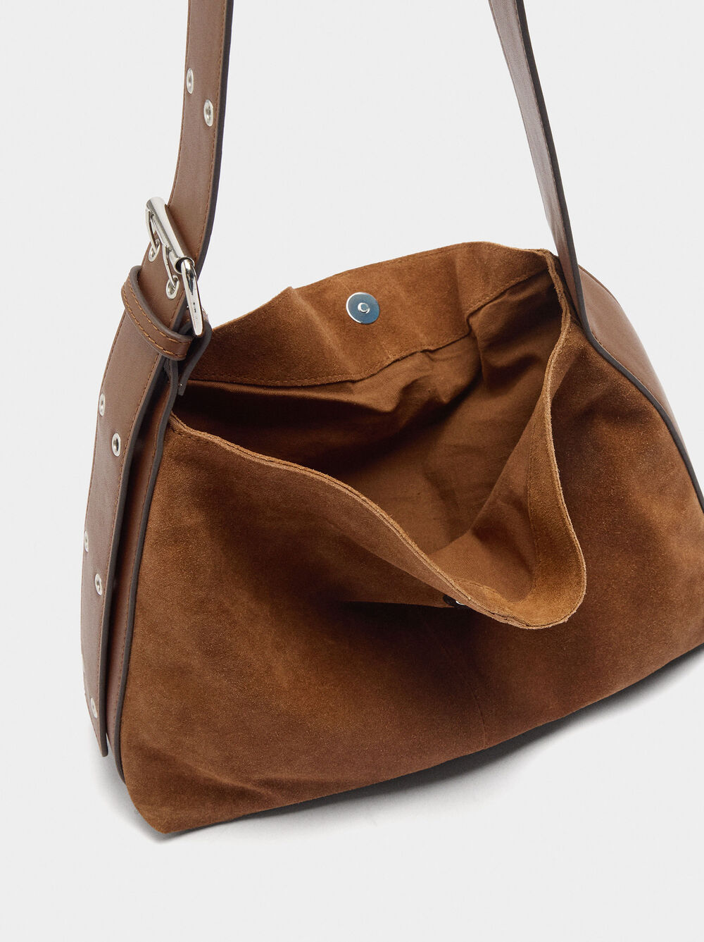 Sac à épaule en cuir suédé M