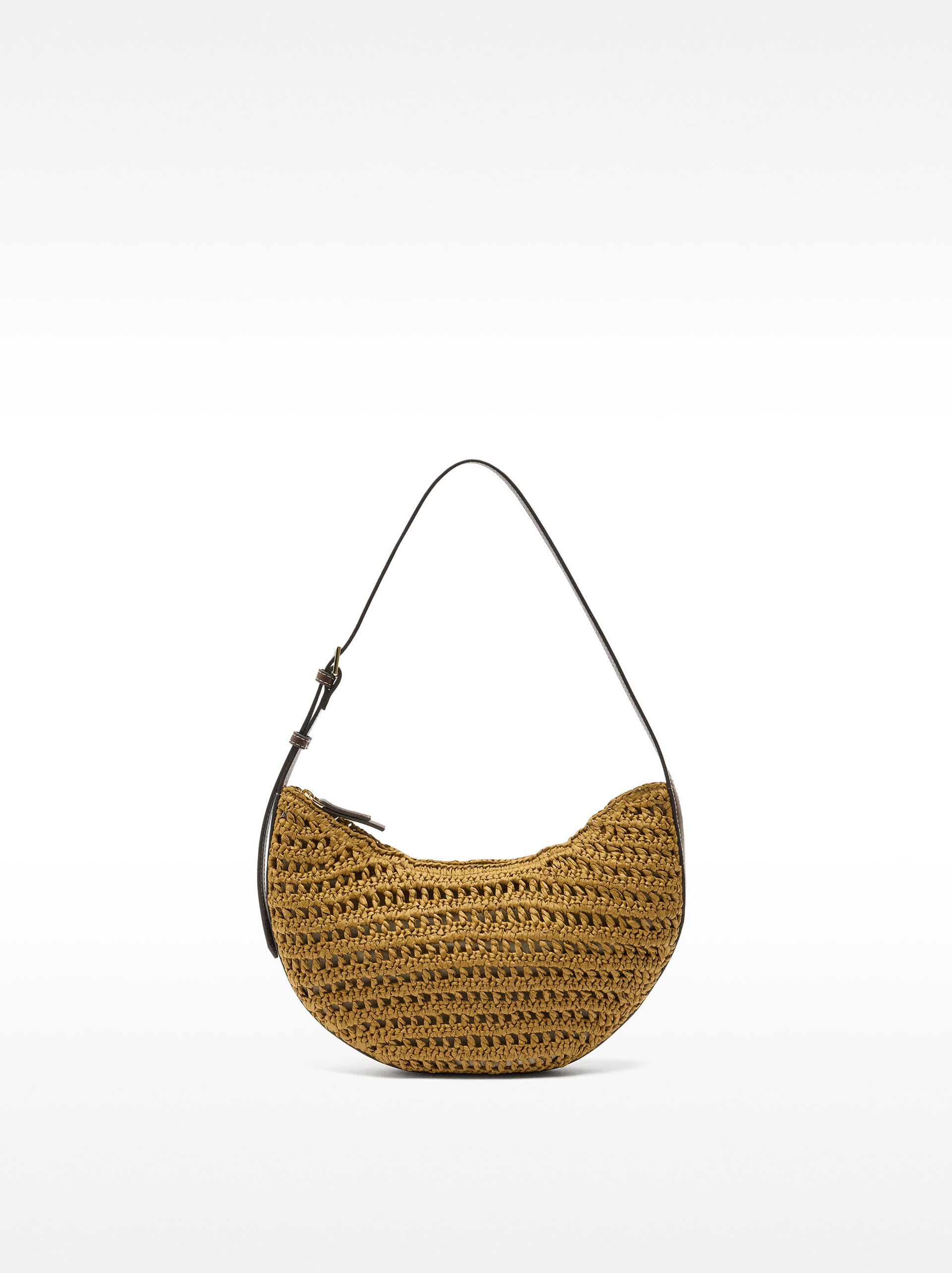 Bolso de hombro hobo efecto rafia image number 0.0