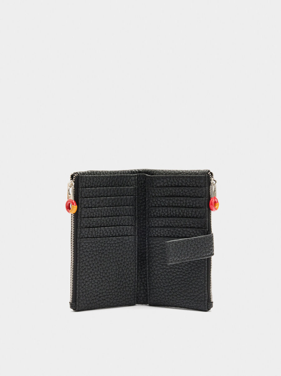 Wallet with double effect texture L