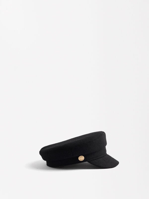 Wool- blend sailor cap