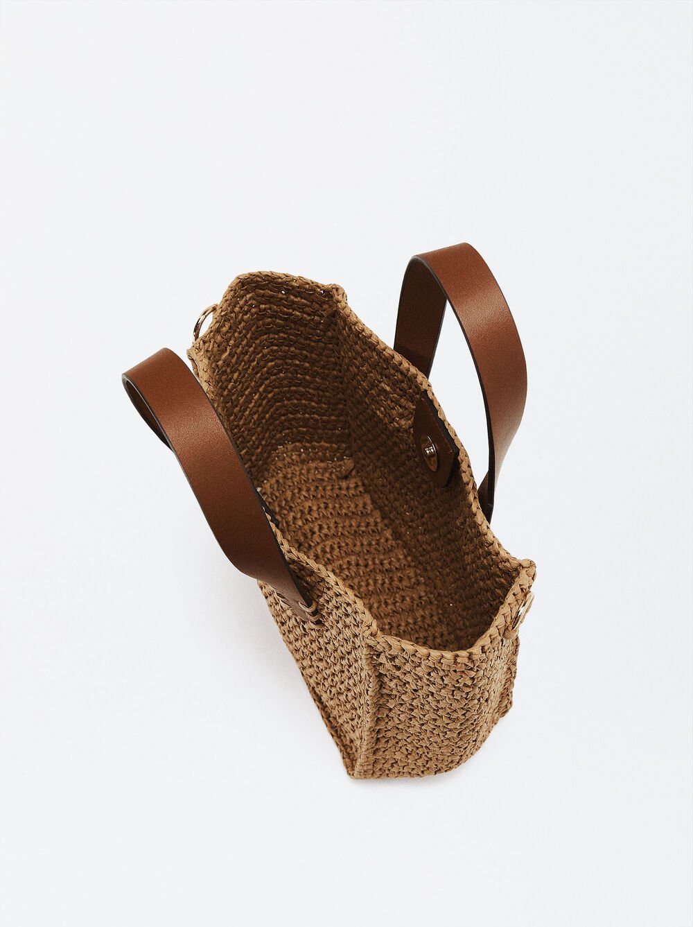 Straw-Effect Tote Bag