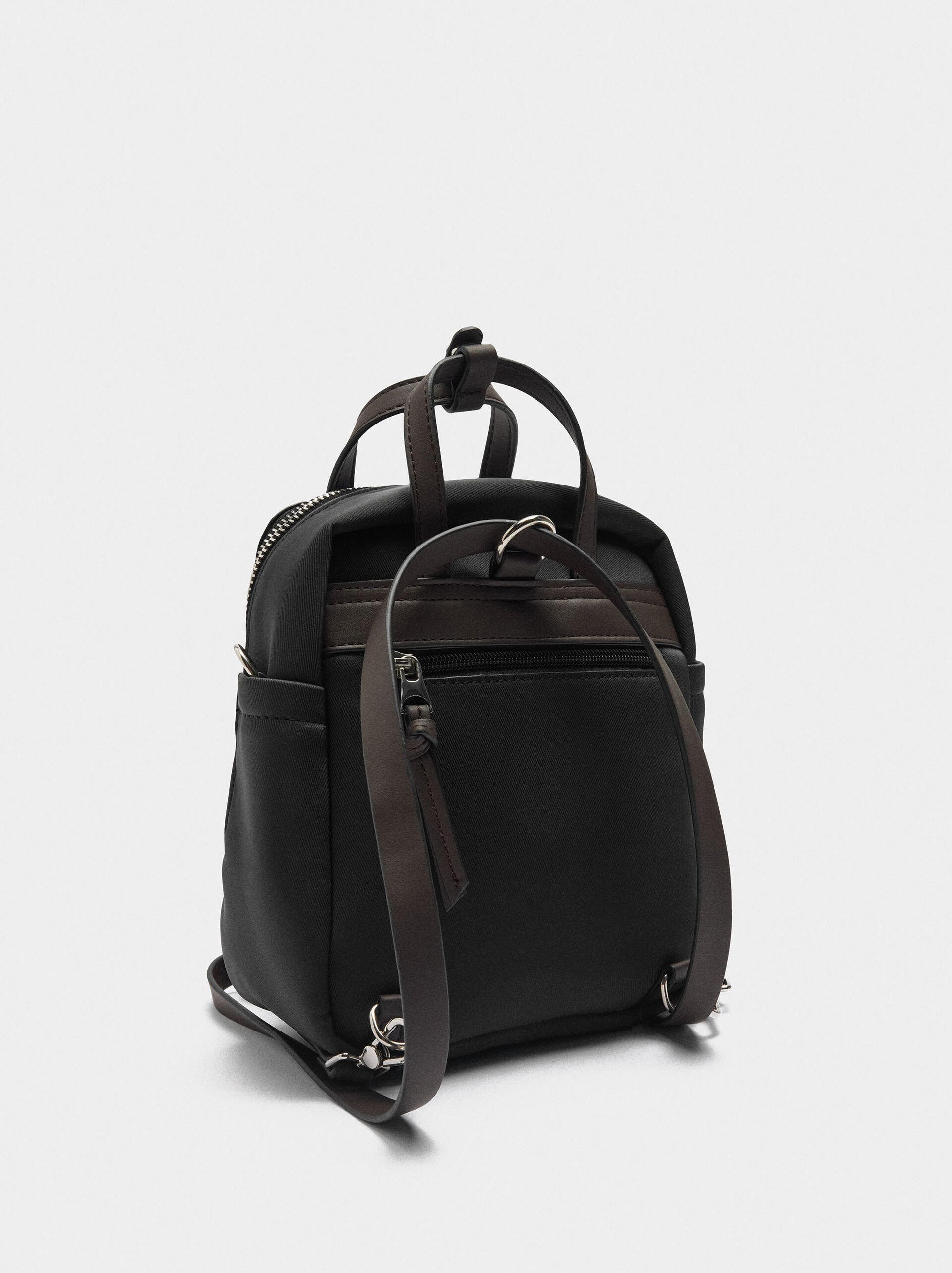 Nylon-effect backpack image number 2.0