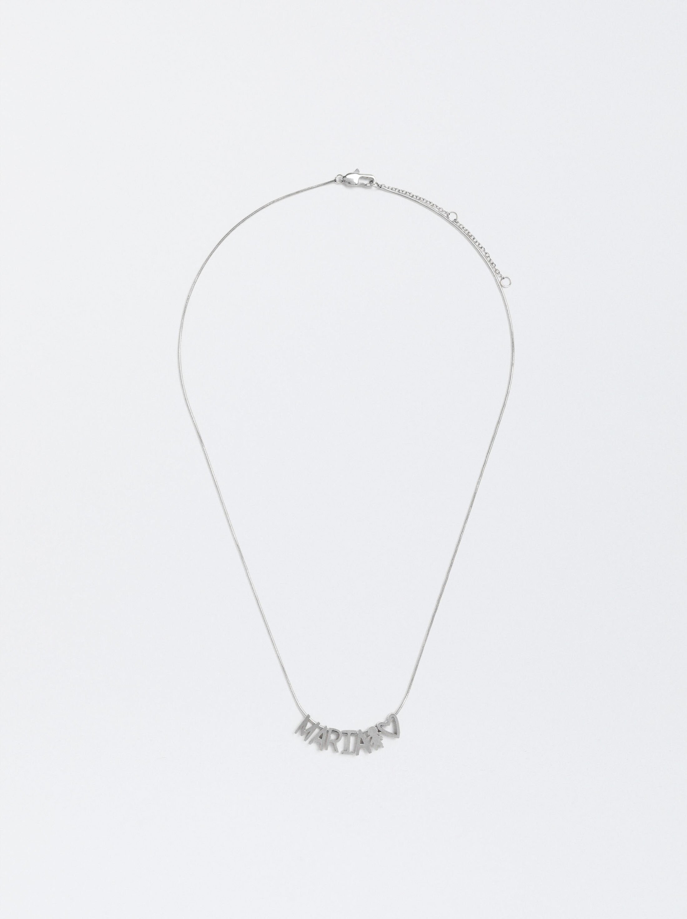 Online Exclusive - Stainless steel personalized heart necklace image number 3.0