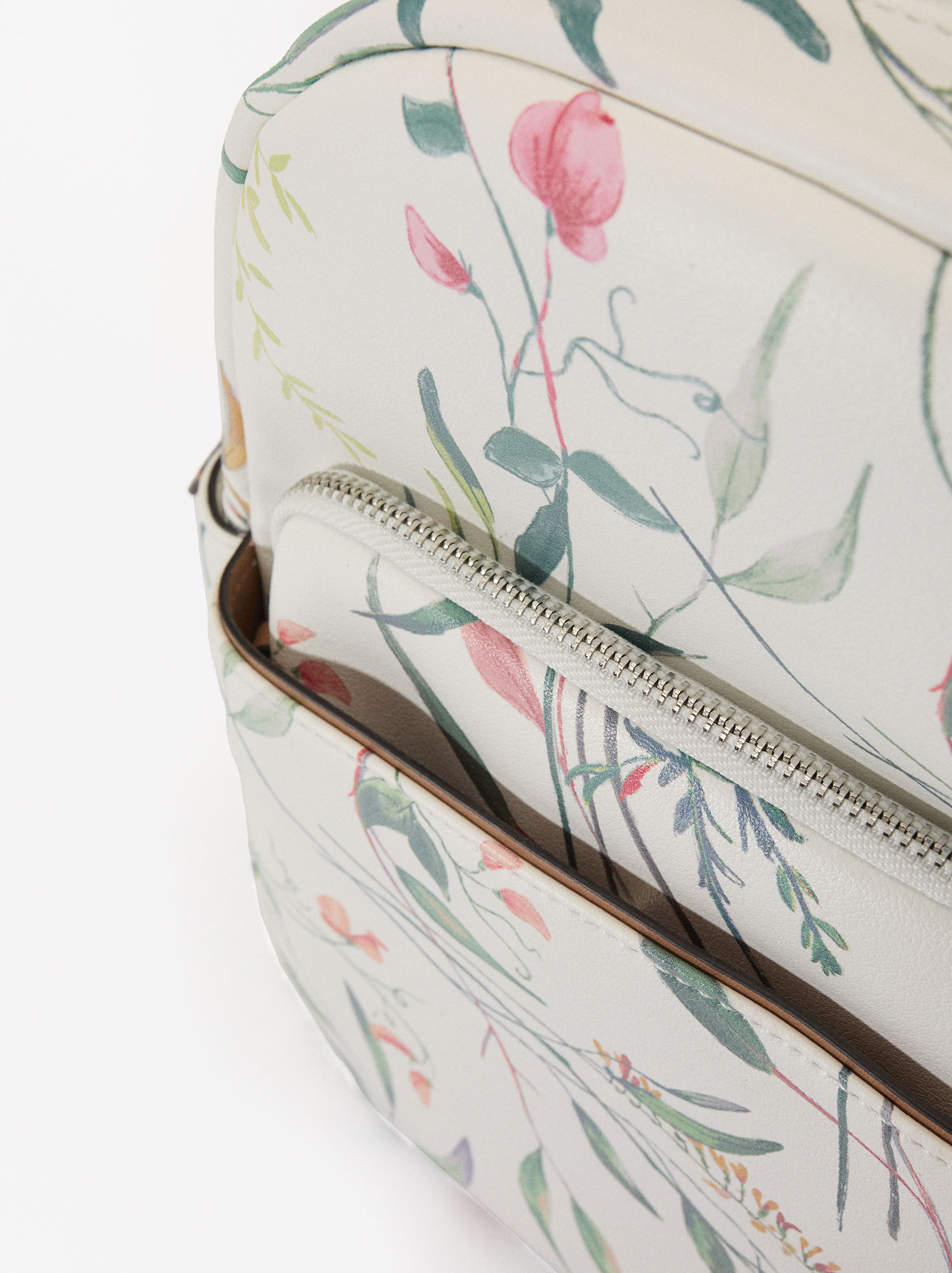 Mochila Estampado Floral Verde Parfois