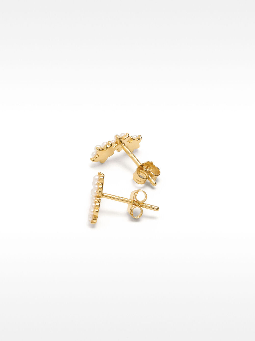 Earrings with zircons - 925 sterling silver