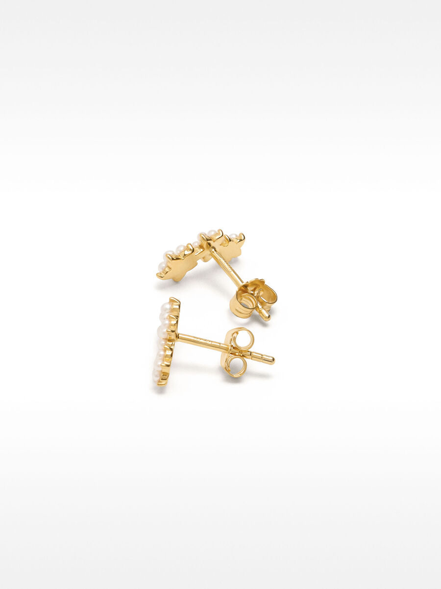 Earrings with zircons - 925 sterling silver