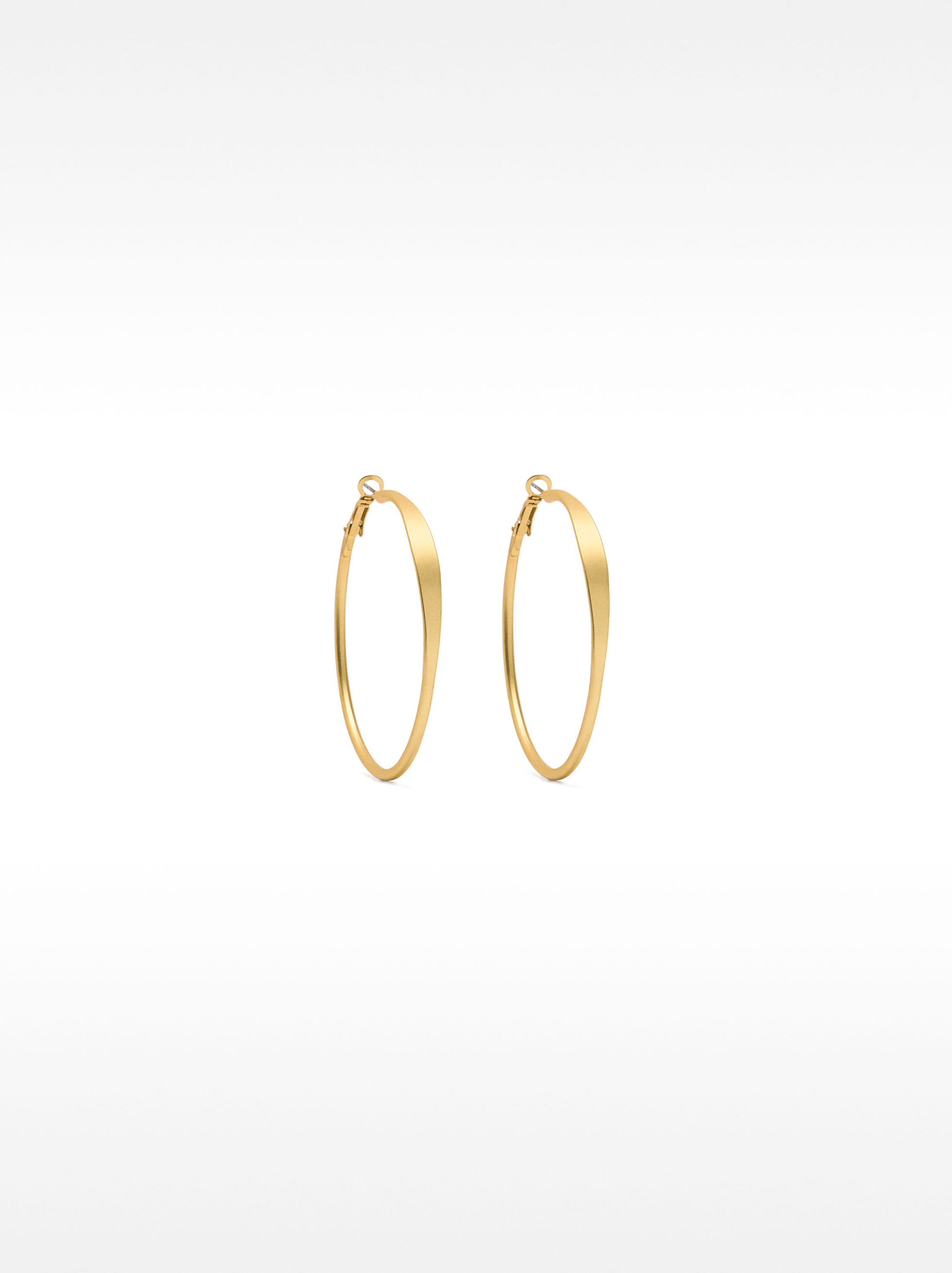 Basic medium hoop earrings image number 0.0
