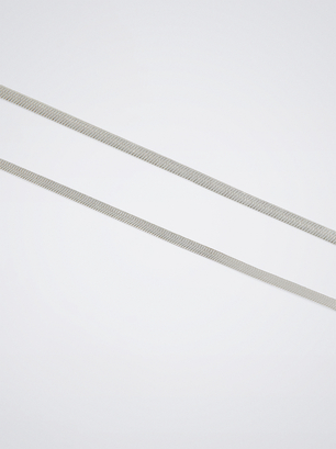 Silver Chain Necklace, Silver, hi-res