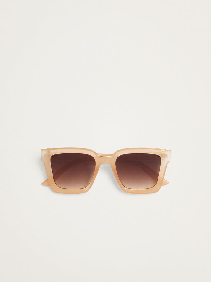 Sunglasses With Resin Frame, Pink, hi-res