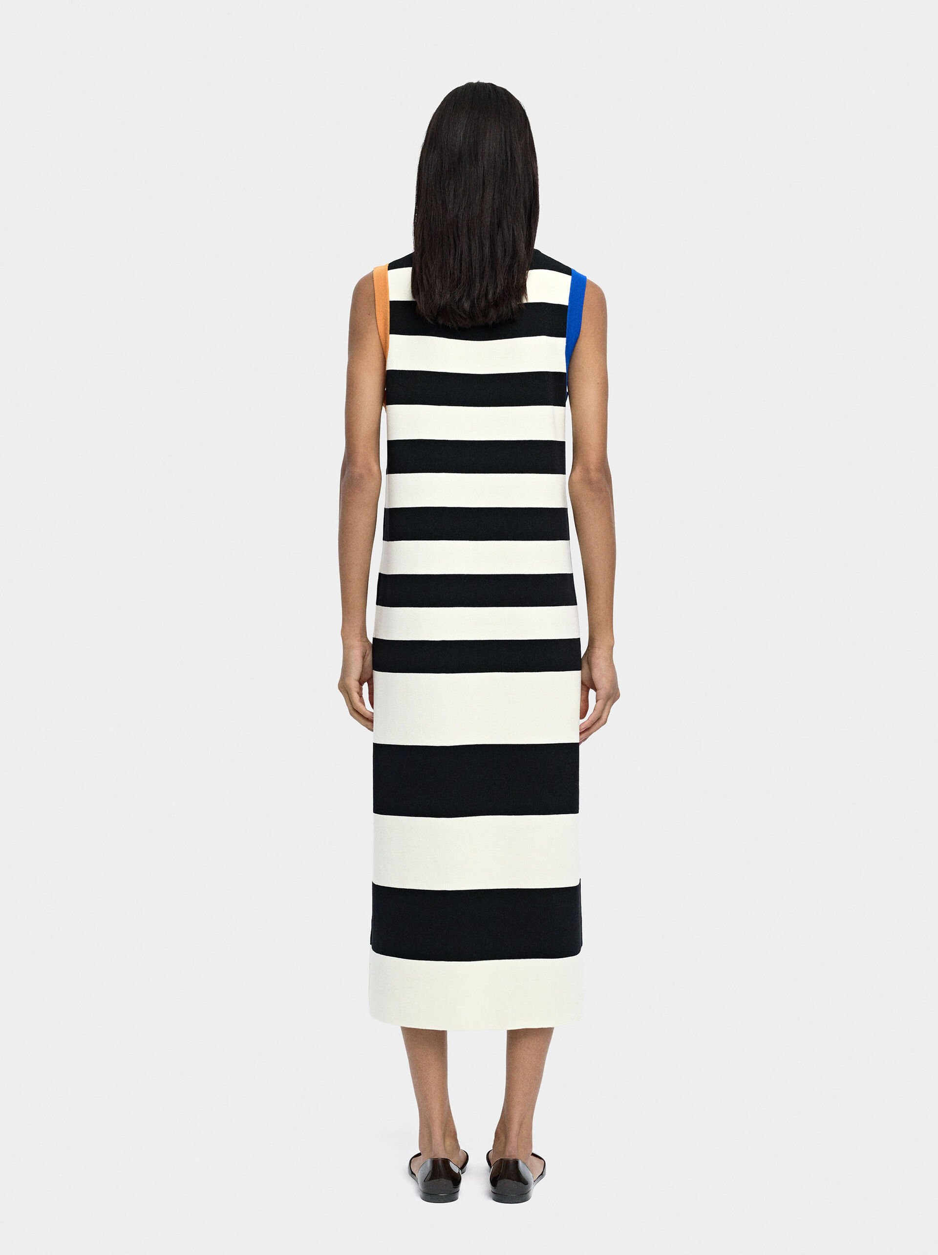 Knit dress with stripes image number 2.0