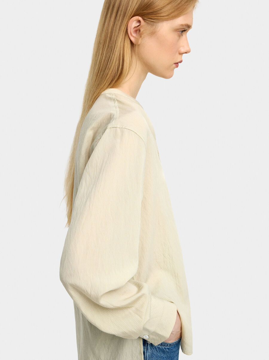 Camisa a rayas manga larga