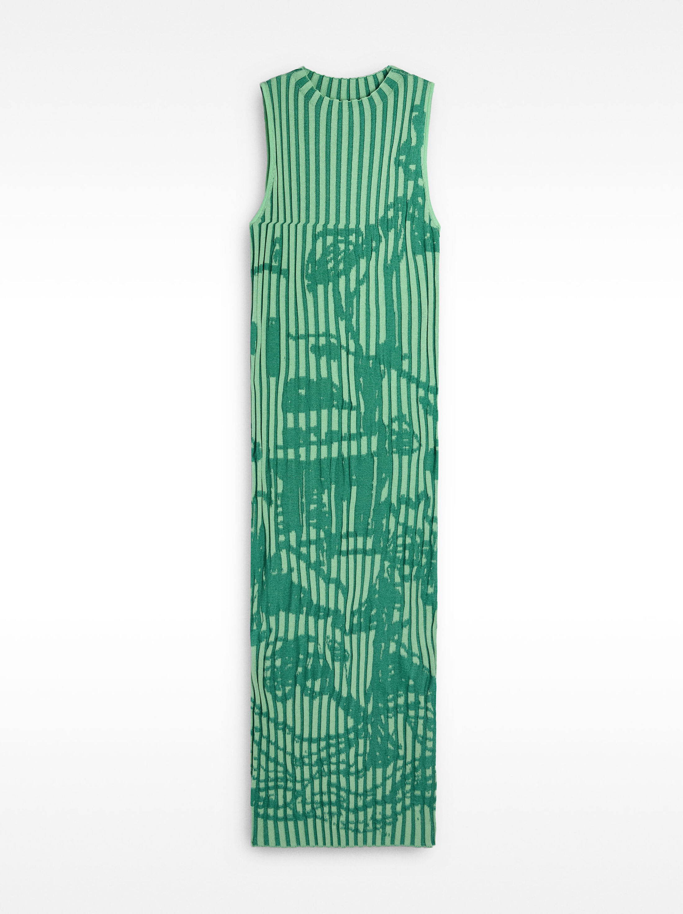 Vestido de punto a rayas con estampado image number 4.0