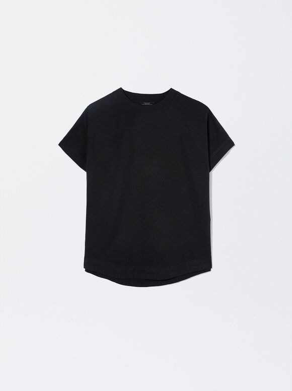 Lyocell T-Shirt, Black, hi-res