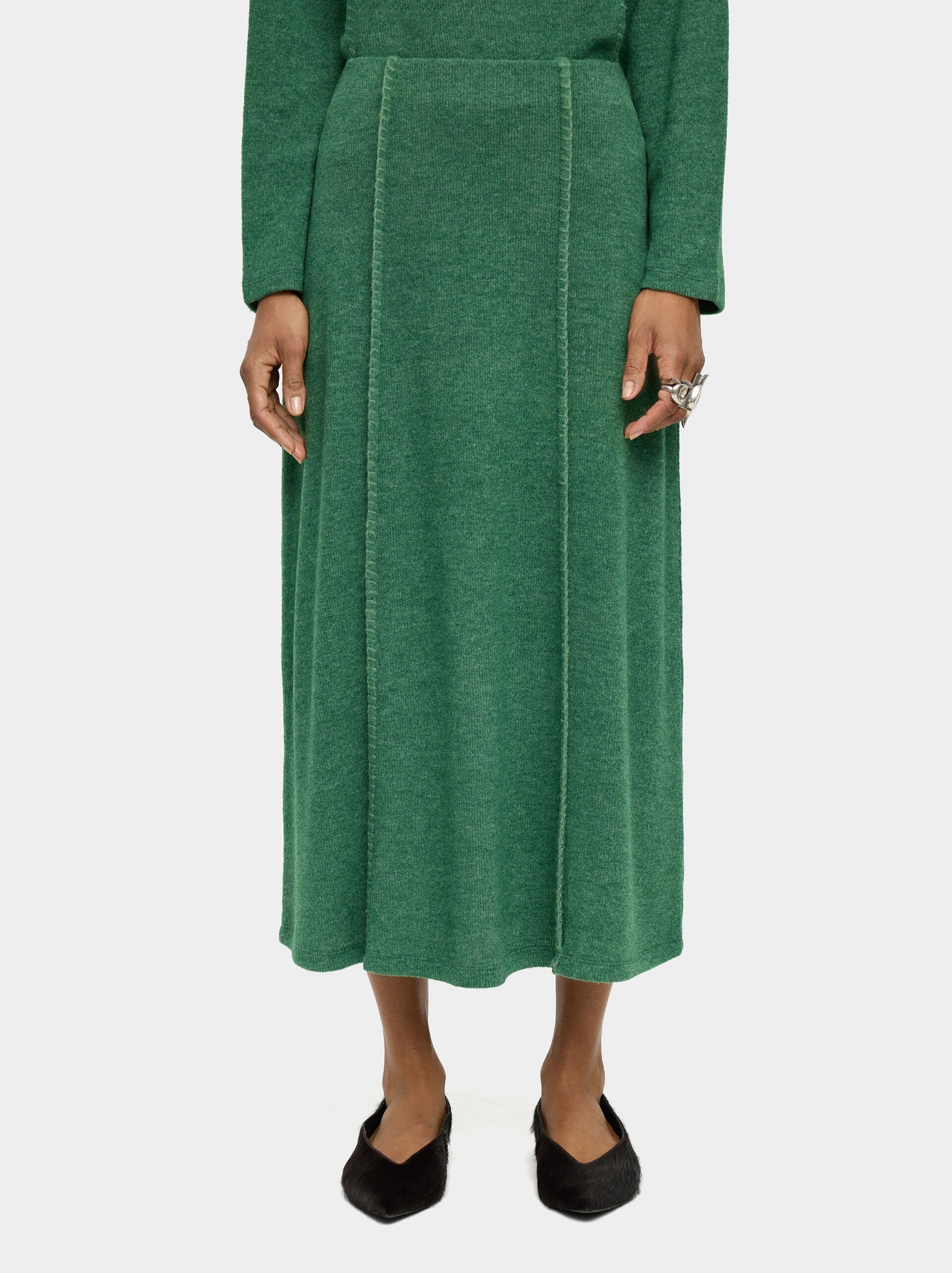 Ribbed long skirt image number 1.0