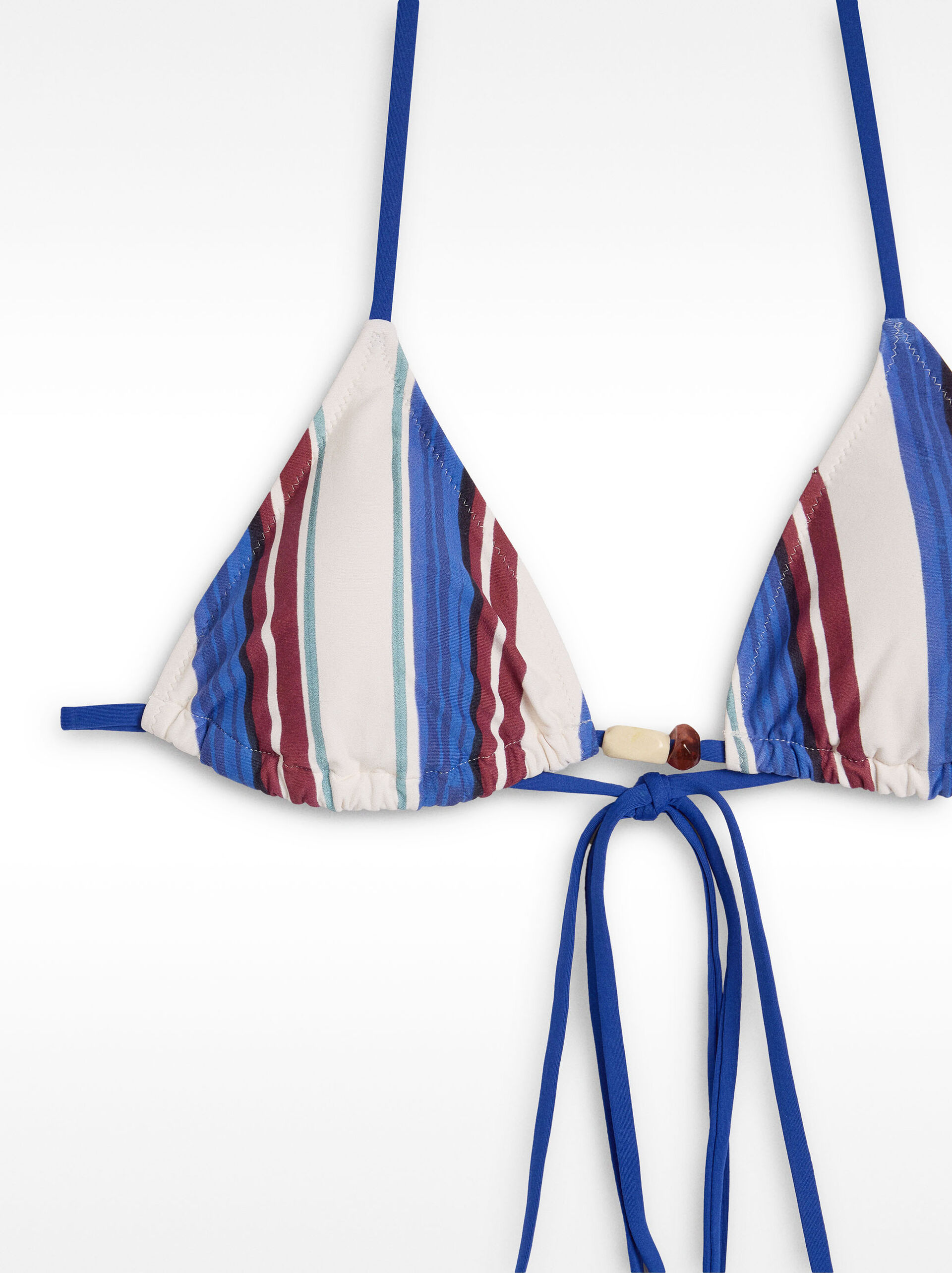 Striped bikini top image number 5.0