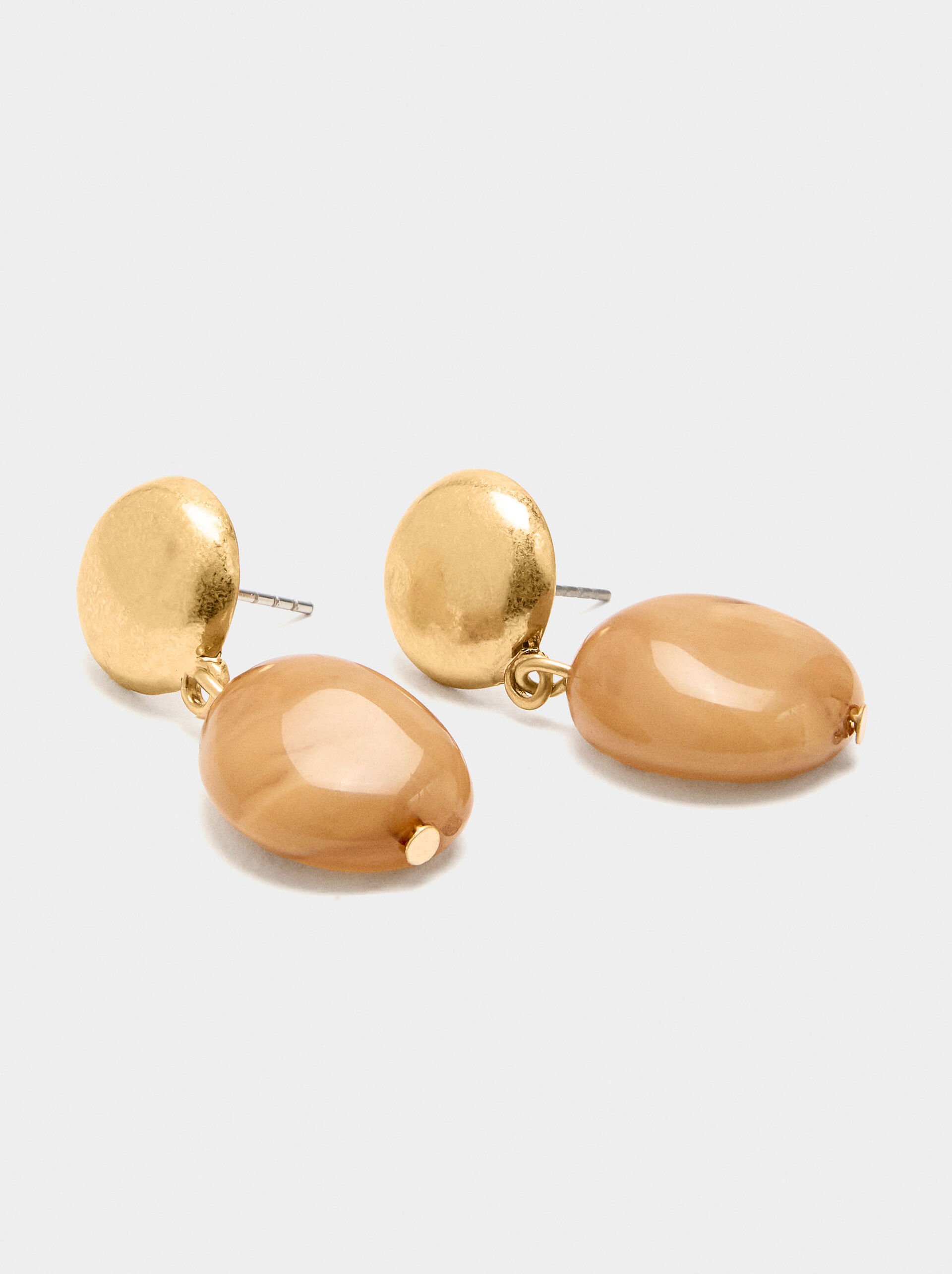 Pendientes ovalados efecto piedra image number 1.0