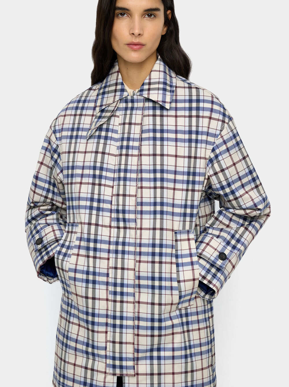 Jacket of cotton with squares