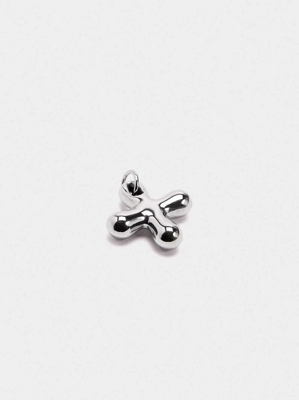 Cross charm - stainless steel