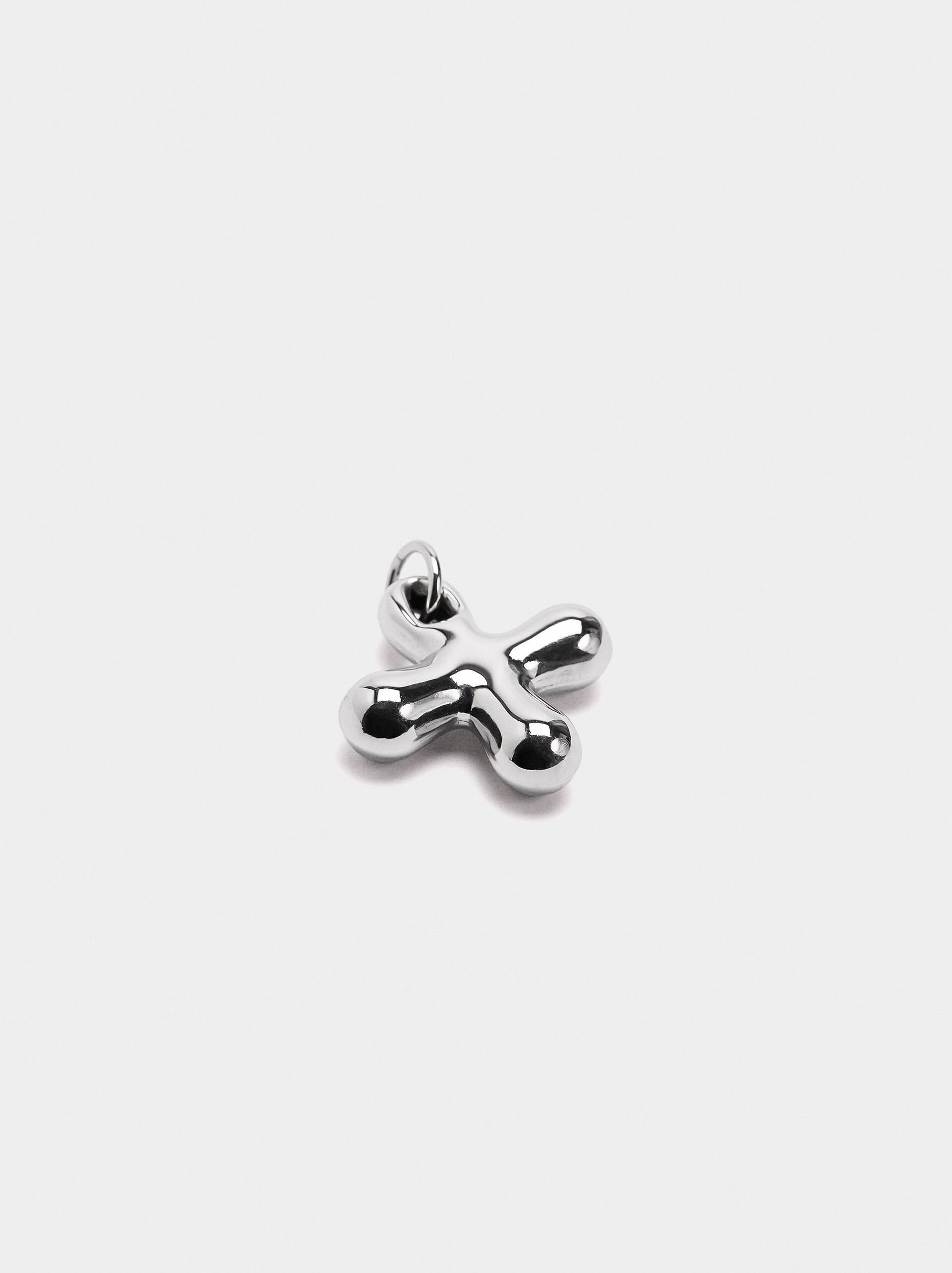 Cross charm - stainless steel image number 1.0