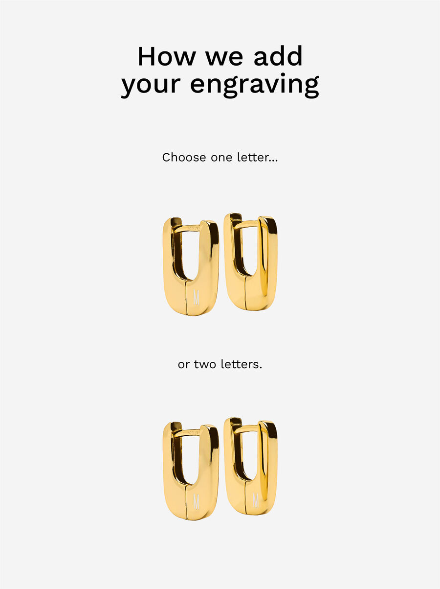 Short hoop earrings - 925 sterling silver