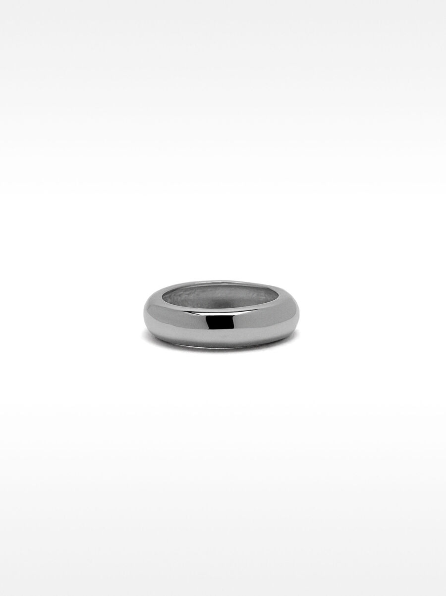 Anello arrotondato liscio - argento sterling 925